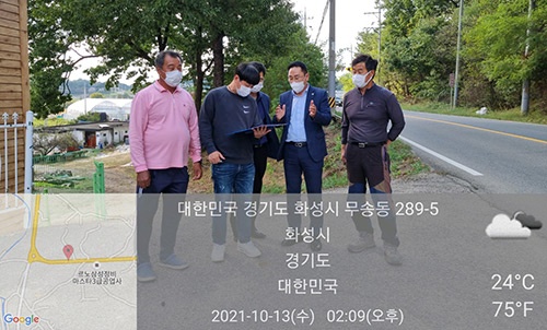 경기도의회 오진택 의원, 무송회전교차로에 보도설치 민원해결