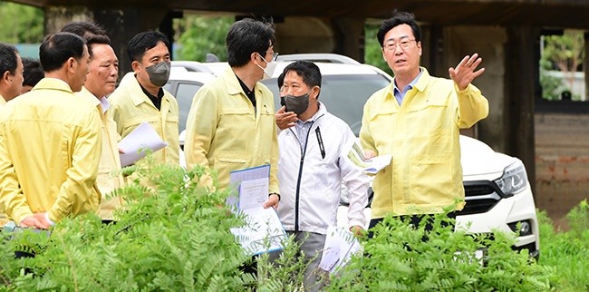 정명근 화성시장 당선인, 호우 피해지역 긴급점검